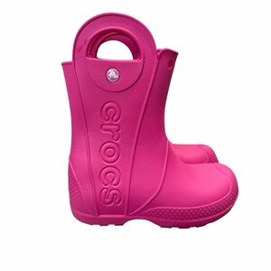 Crocs Kids Handle It Rain Boots | Pink Crush | Size C13